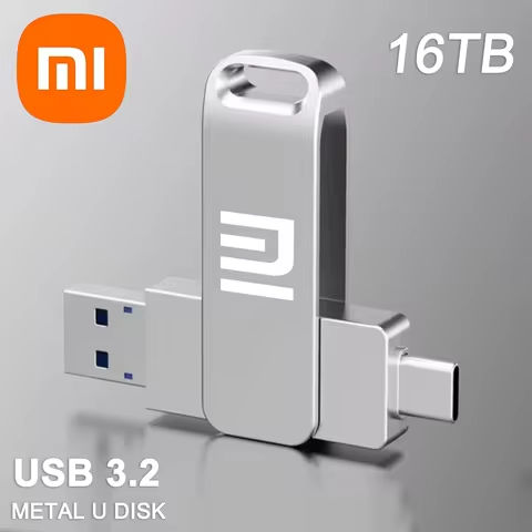 Xiaomi 16TB/8TB Flash Drive USB 3.2 Super High Speed Metal Transfer U Disk Drive 8TB Waterproof Type C Disk SSD USB Drive Disk https://tinyurl.com/22v8f4ed