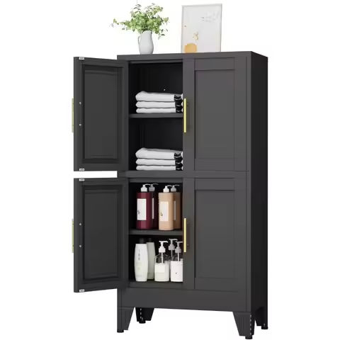 Storage Cabinet with Shelves and Glass Doors – 3 Tiers, Curio Cabinet Hutch for Entryway, Living Room, Hallway, Kitchen – Ashfo https://tinyurl.com/275sb5o7