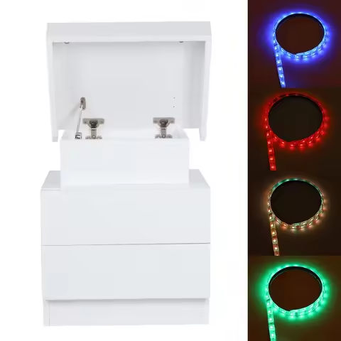 Nightstands Set of 2, Bedside Table for Bedroom, End Table with 2 Drawers, Mid Century Modern Bed Side Table with Storage https://tinyurl.com/23penvqt