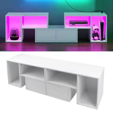 TV Stand for 75 Inch TV, Farmhouse Entertainment Center with 2 Drawers & Storage Cabinets, Industrial Media Console Table with S https://tinyurl.com/2xlofcfw