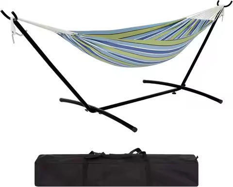 10.5 FT Double 2 Person Caribbean Rope Hammock,Hand Woven Polyester Hammock with Spreader Bars,for Outdoor yard,450 LBS Capacity https://tinyurl.com/23a9vus8