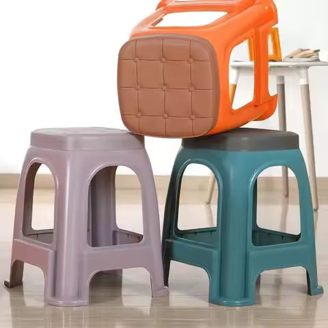 Home High Cheap Bench Dining Stool Portable Kitchen Interior Stool Dressing Plastic Square Sillas Para Comedor Room Furniture https://tinyurl.com/28o5wbjk