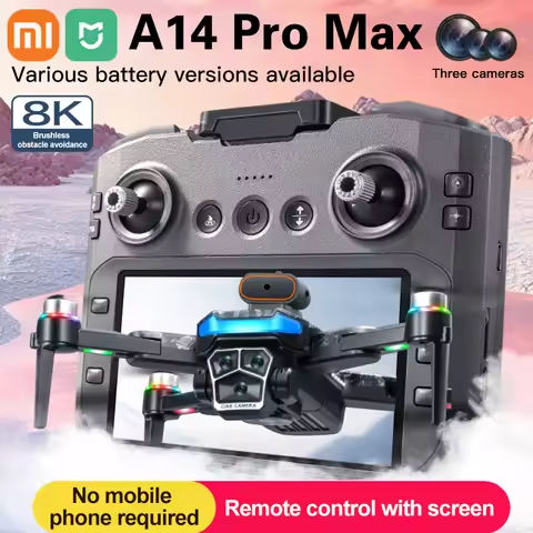 Xiaomi A14 PRO MAX Drone Brushless 8K three HD Camera Remote control with screen Optical Flow Intelligent  Foldable Quadcopter https://tinyurl.com/2bg7s889