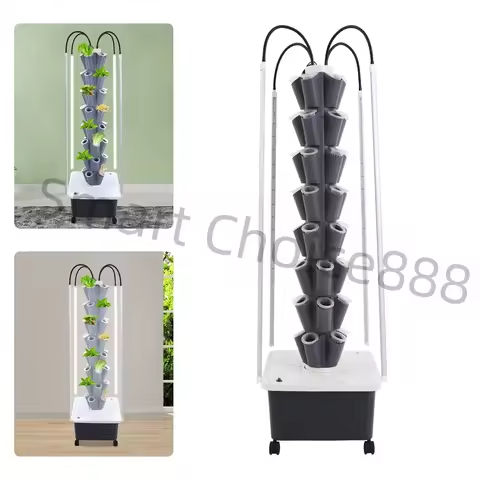 40 Hole Hydroponics Indoor Garden Growing System Automated Aeroponic Vertical Garden Tower LED Grow Lights Planting Kit Plants https://tinyurl.com/22zstxcu