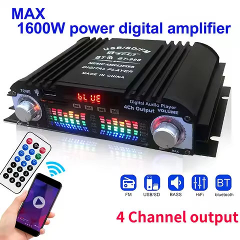 5.1 Channel High Power Amplifier Super Bass Rate Stage Home Theater Bluetooth Radio Amplifier Black https://tinyurl.com/28jutmud