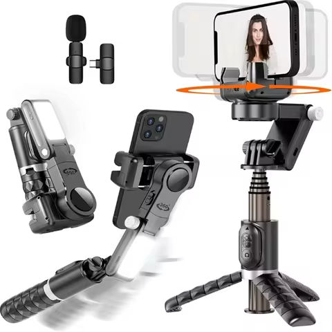 M01 3-Axis Smart Gimbal Handheld Stabilizer Selfie Tripod with Fill Light for Smartphone Anti Shake Foldable for Xiaomi iPhone https://tinyurl.com/27qhevss