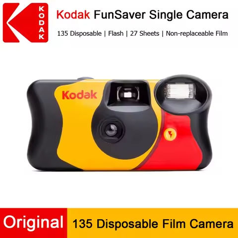 Classic Original Kodak FunSaver Single Use Camera With Flash Disposable Point-and-Point Film Cameras 27 Sheets 39 Sheets https://tinyurl.com/26c5aj3x