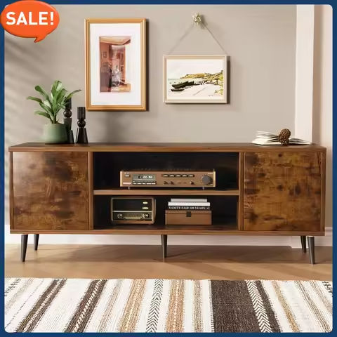 TV Stand With Fireplace for 75″ TV, Console With Storage and Sliding Barn Doors, Entertainment Centre for Living Room, Dark https://tinyurl.com/2d753tm8