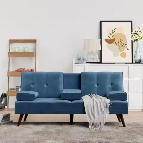 Pull-Out Sofa Bed – Versatile Futon Sleeper Couch for Living Room and Small Spaces (34.6″ D x 62.2″ W x 34.2″ H) – Gray/White RV https://tinyurl.com/26m5ja3m