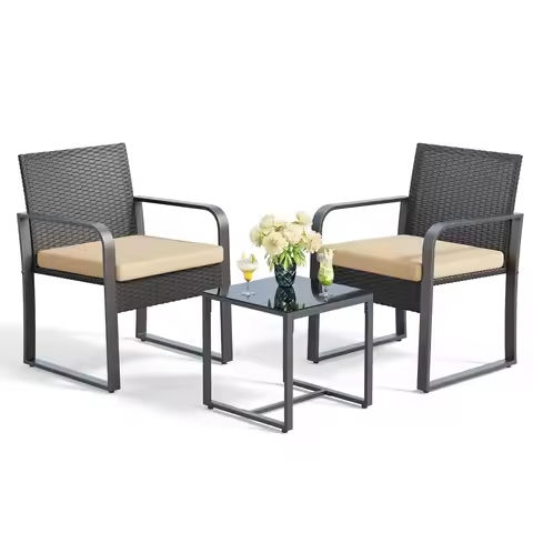 3 Pieces Patio Set Outdoor Wicker Furniture Modern Rattan Chair Conversation with Coffee Table, Garden Furniture Sets https://tinyurl.com/2avu28y5