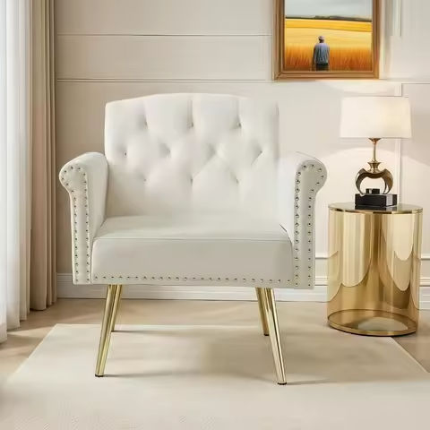Oversized Living Room Chair, Modern Comfy Accent Barrel Chairs, Single Sofa Chair with Wood Legs, Upholstered Armchair for Bedro https://tinyurl.com/24ab6798