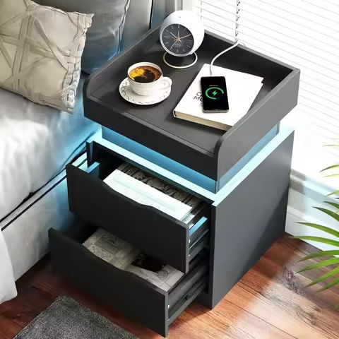 Rattan Nightstands Set of 2, Farmhouse Night Stands with Drawer Bedside Table – Boho End Table Side Table Accent Table https://tinyurl.com/25x8ro7g