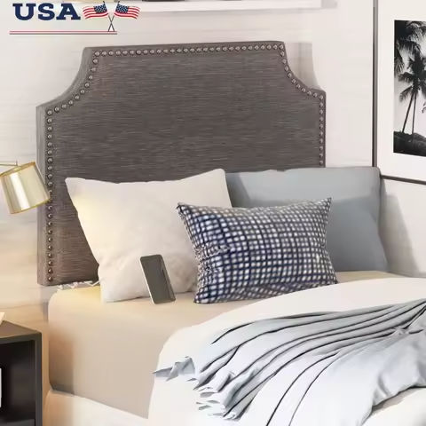 Render Mid-Century Modern Wall-Mount Headboard in Walnut, King (U.S. Standard) https://tinyurl.com/2xvh3gtn