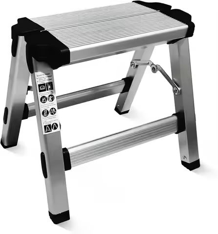 Step Ladder 6+7 Aluminum Herringbone A-Frame Telescoping Anti-Slip 330lbs Load Capacity, Step Ladders https://tinyurl.com/27r3gukg