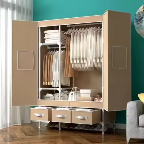 Oversized 61-inch Wardrobe Large Mirror Door Closet 3 Doors and 3 Drawers Designed for Storage, Wardrobe https://tinyurl.com/2bwexzvd