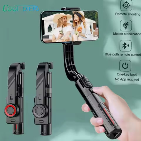 COOL DIER Handheld Gimbal Smartphone Stabilizer with Fill Light Extension Rod Remote Cellphone Selfie Stick for iPhone Samsung https://tinyurl.com/22vx2xaa