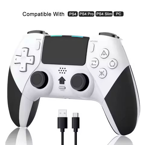 DATA FROG Bluetooth-Compatible Game Controller for PS4/Slim/Pro Wireless Gamepad For PC Dual Vibration Joystick For IOS/Android https://tinyurl.com/25jmcuvw
