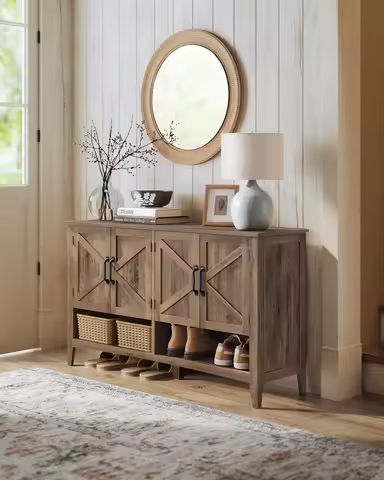 VOWNER Shoe Storage Cabinet with 4 Flip Drawers, Freestanding Shoe Cabinet https://tinyurl.com/24mr2jnm