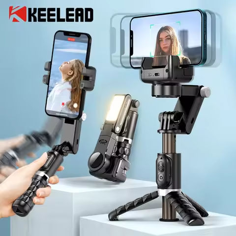 CL12P 180CM Selfie Stick Auto AI Face Tracking Quad Stand 360 Rotation Gimbal Tripod Stabilizer with LED Fill Light https://tinyurl.com/2xhrftdz