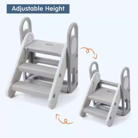 Foldable Step Stools Wooden Ladder Stool Portable 4 Step Ladder for Household,Shop,Garage,220lbs Load https://tinyurl.com/236nhfwn