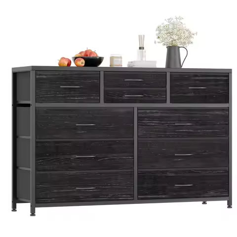 Dresser for Bedroom, Storage with 5 Drawer Organizer Closet Chest Small Clothes Fabric Cabinet, Kids Furniture Drawer Binis https://tinyurl.com/29ftyc6f