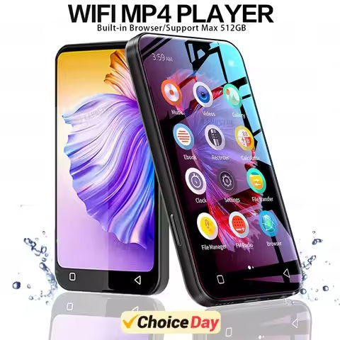 MP3 Player Bluetooth Portable WiFi MP4 Player MP5 HiFi Sound Music 4.0 “Full Touch Screen FM/Recorder/Browser/Support Max 512GB https://tinyurl.com/2cb7ffk7