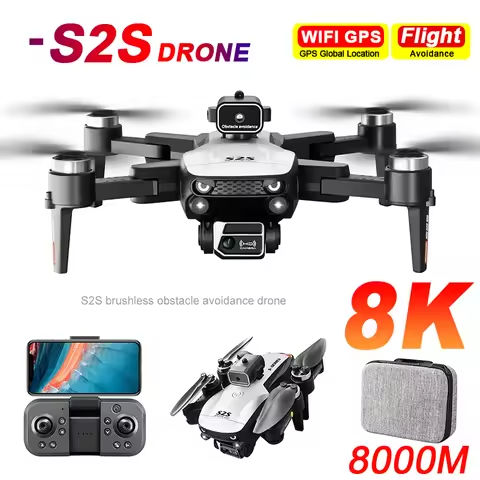 S2S Mini Drone 4k 8K HD Camera Obstacle Avoidance Aerial Photography Brushless Motor Foldable Rc Quadcopter Kid Toy https://tinyurl.com/272fjvzr
