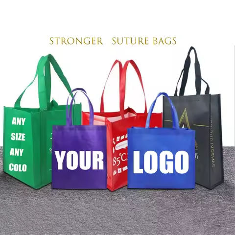 1000pcs Factory outlet Custom logo Shopping bags High quality Suture stronger Non woven  Handle bags https://tinyurl.com/2xwgvscx