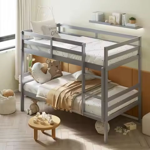 Fancy Wood Toddler Bed – Greenguard Gold Certified, Grey,children’s bed for bedroom https://tinyurl.com/2d29wfmq