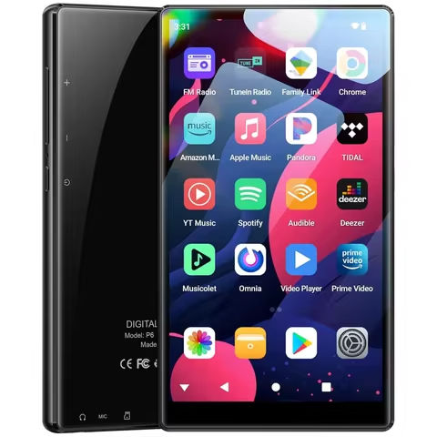 96GB (64GB+32GB) Android 13 OS MP3 & MP4 Players with Bluetooth and WiFi,  5″ Touchscreen and Speaker, 4GB RAM & 32GB ROM https://tinyurl.com/2agfxo2k