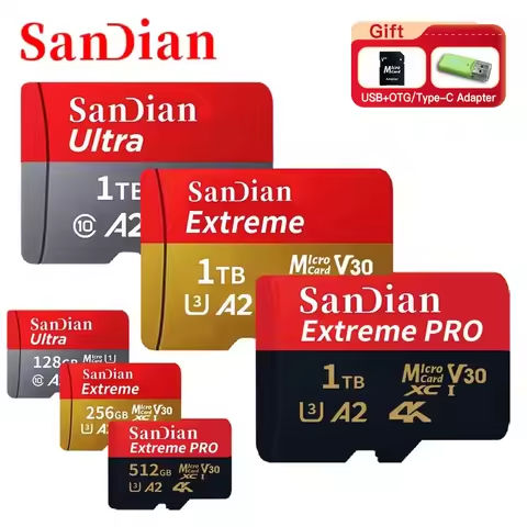 Original  Micro TF SD Card 128GB 256GB Memory Card Class10 U3 512GB 1TB High Speed Mini SD Card for Phone Camera Car DV SLR https://tinyurl.com/2b29wbk2