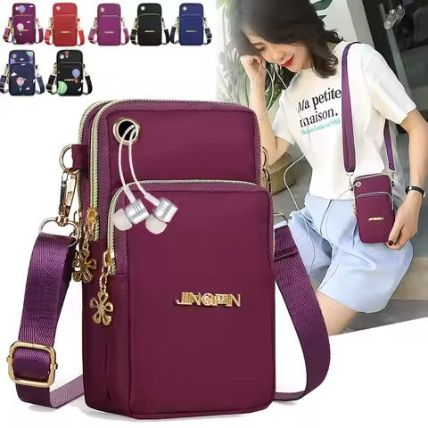 Mobile Phone Bag Women’s Crossbody Mini Bags Fashion Mom Mommy Coin Bag Neck Hanging Running Cover Shoulder Bag 3 Layer Wallet https://tinyurl.com/2c2mnbsl