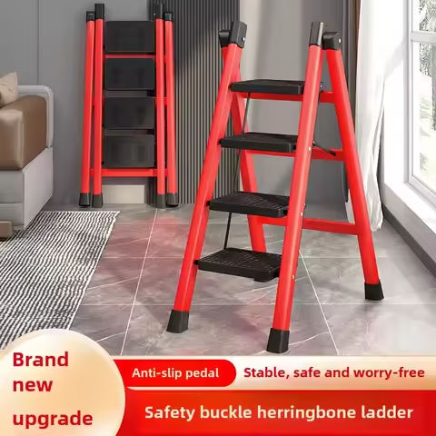 Solid Wood Folding Ladder Stool Household Three-step Climbing Stool Dual-use Indoor Multifunctional Step Ladder Stool https://tinyurl.com/2xocvesa