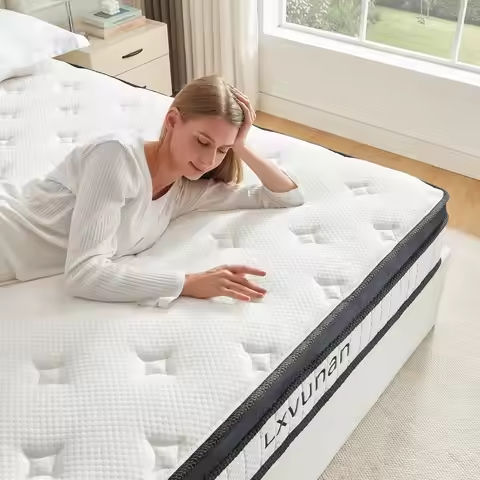 Premium Queen Mattress 14 Inch – Hybrid Mattress with Advanced Pocket Spring Technology – Pain Relief and Motion Isolation https://tinyurl.com/23pwdnym