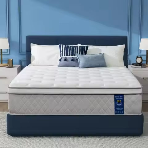 King Size Mattress, 12″ Deep Sleeper Mattress, Extra Lumbar and Shoulder Support, Hybrid Plush Mattress with Gel Memory Foam https://tinyurl.com/2aq3uyxh