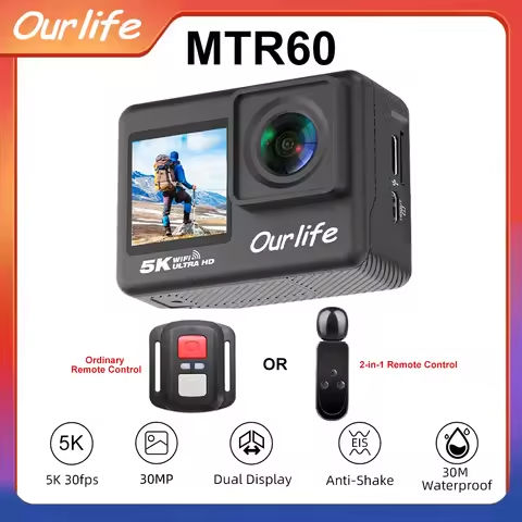 Action Camera 4K 30FPS 24MP WiFi 170° Wide Angle Len Dual Screen Display Video Camera 30M Underwater Waterproof Sport Camera https://tinyurl.com/2bqwjk47