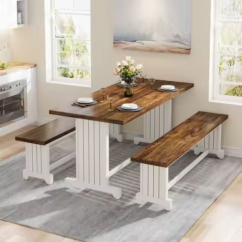 Breakfast Nook Corner Dining Table Kitchen Bench Chair Set, Space-Saving 3-5 People Seat Reversible L-Shape for Family Home https://tinyurl.com/23qo2mnj