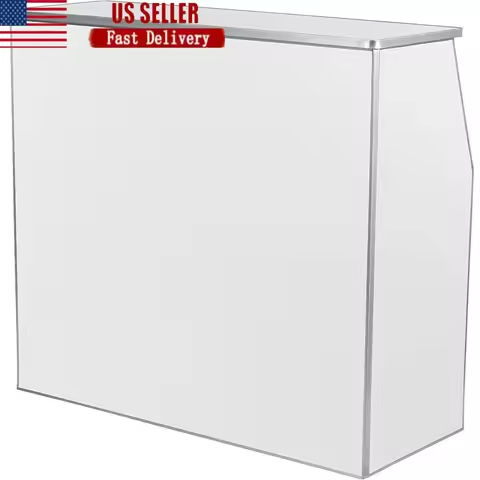 Cocktail Table 28in High Top Round Folding Indoor Outdoor, Plastic Bar Height Foldable Bistro Tall Table for Party, Patio, https://tinyurl.com/268yzsj7