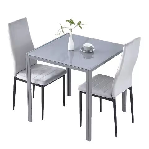 IRONCK 3-Piece Dining Table Set, Kitchen Table with 2 Benches, Wine Rack and Glass Holder, Space-Saving Dinette, Vintage Brown https://tinyurl.com/298vldar