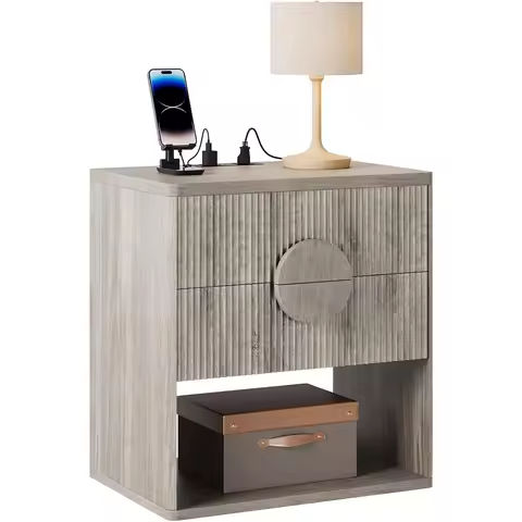 Nightstand with Led Lights Modern Night Stand Led Bedside Table for Bedroom Storage with Removable Shelf https://tinyurl.com/2bysd4vv