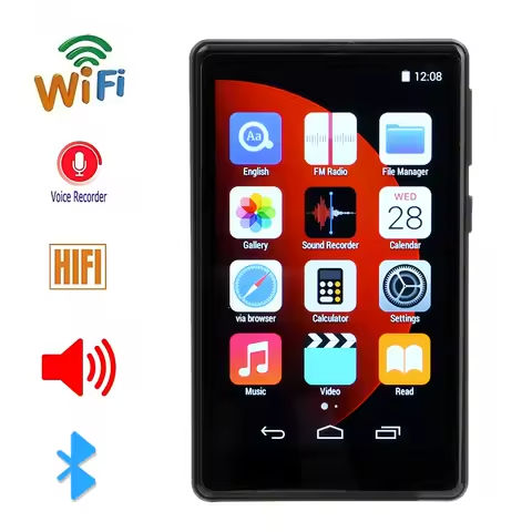 Mini MP3 Player Bluetooth HiFi Sound Music Player Built-In 8G 16G WiFi MP4 Video Playback With FM Radio Recording For Walkman https://tinyurl.com/24usp56l