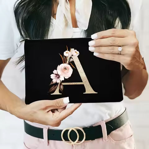 Women Cosmetic Bag Bridesmaid MakeUp Case Beauty Toiletries Travel Organizer Wash Storage Pouch Wedding Party Bride Pencil Case https://tinyurl.com/2btcm9aq