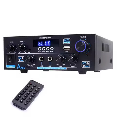 1800W Peak Power HiFi Sound Amplifier Digital 4 Channel Audio Amplifier Bluetooth Karaoke Player FM Radio Support Remote Control https://tinyurl.com/2a63j287