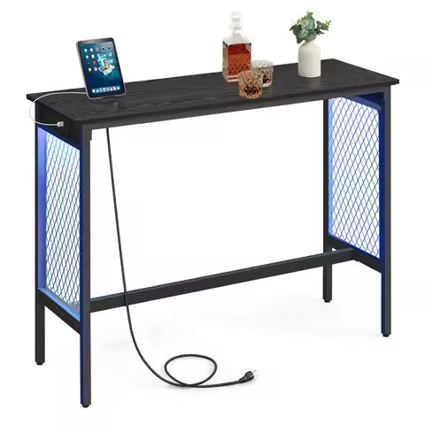Tribesigns Rectangular Counter Height Dining Table with Metal Footrest for 6 People, 35.43″ Tall https://tinyurl.com/29pecyxq