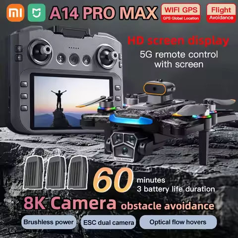 Xiaomi Mijia A14Pro max GPS Brushless 8K three Camera Optical Flow Obstacle Avoidance Foldable Quadcopter RC Distance Drone Toys https://tinyurl.com/2cjfquc5
