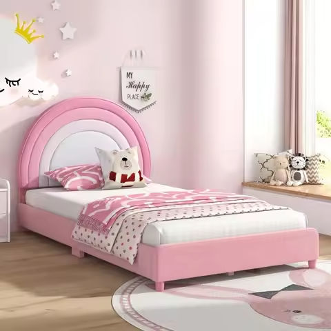 Toddler Bed, Child Bed for Kids with Extra Safty Broad, Standard Crib Size AnimalToddler Bed, Certified Fabric Toddler Beds,Todd https://tinyurl.com/28lpt44s