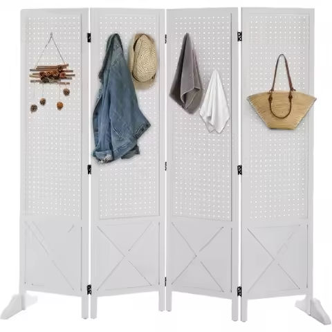 Wood Room Divider, 6 Panel Wood Folding Privacy Screen, 66.9 Inches Tall Indoor Carved Partition Divider https://tinyurl.com/26kvvobs