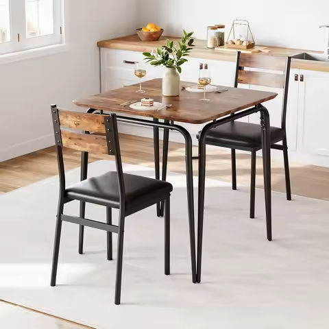 Dining Table Set for 2, Kitchen Table and Chairs for 2 with Upholstered Chairs,3 Piece Dining Room Table Set, Kitchen Tables Set https://tinyurl.com/2xsnspfx