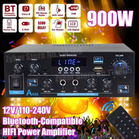 ZK-MT21 Digital Power Amplifier Board 2x50W+100W 2.1 Channel Subwoofer AUX 12V 24V Audio Stereo BT 5.0 Bass Amp for Home https://tinyurl.com/299k63x8