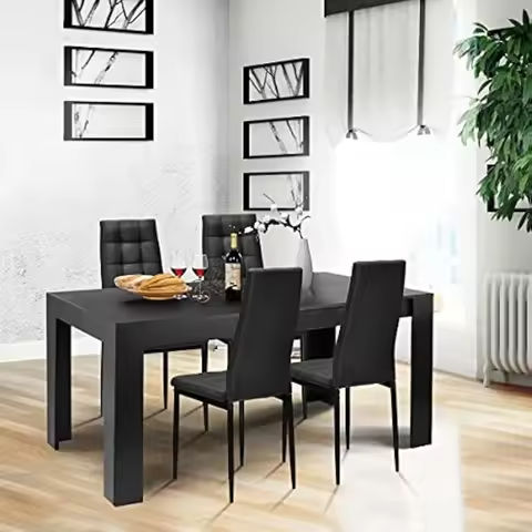 Gorgeous Formal Set of 2 Side Chairs Brown Color Rubberwood Dining Room Furniture Faux Leather Upholstered Seat https://tinyurl.com/2amrvh84